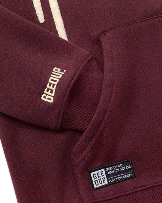 Geedup Handstyle Hoodie 'Maroon / Cream' (2024)