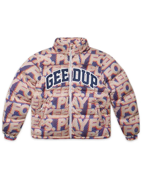 Geedup PFK Static Puffer Jacket and Ski Mask in Multi Colour (Online)