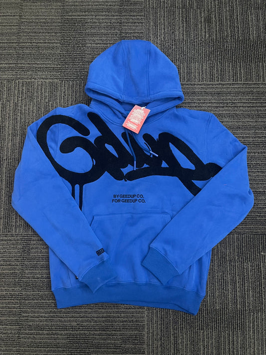 Geedup Handstyle Hoodie 'Royal Blue / Black' (2022)