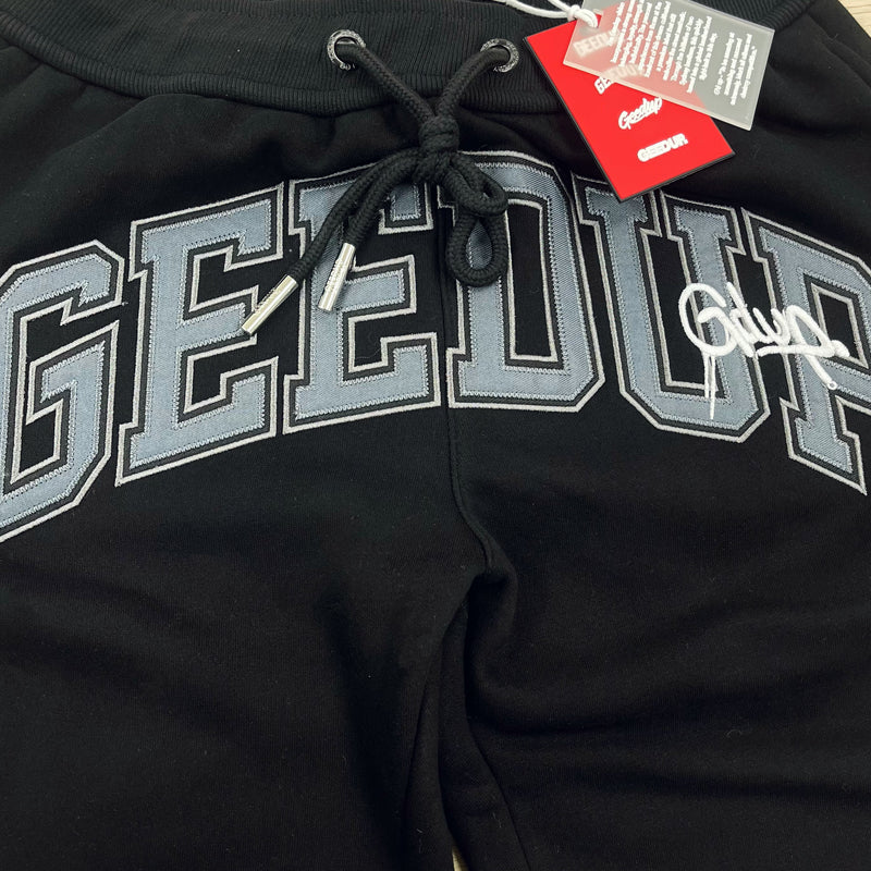 Geedup Team Logo/Handstyle Track Pants 'Black / Grey / White' (2025)