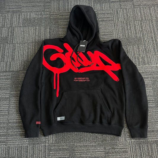 Geedup Handstyle Hoodie 'Black / Red' (2024)
