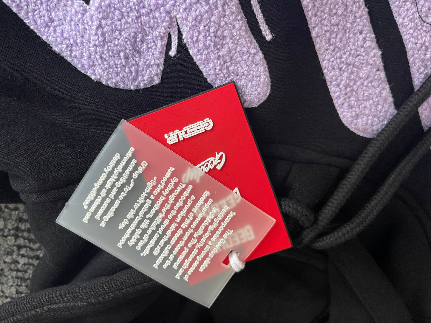 Geedup Handstyle Hoodie 'Black / Lavender' (2024)