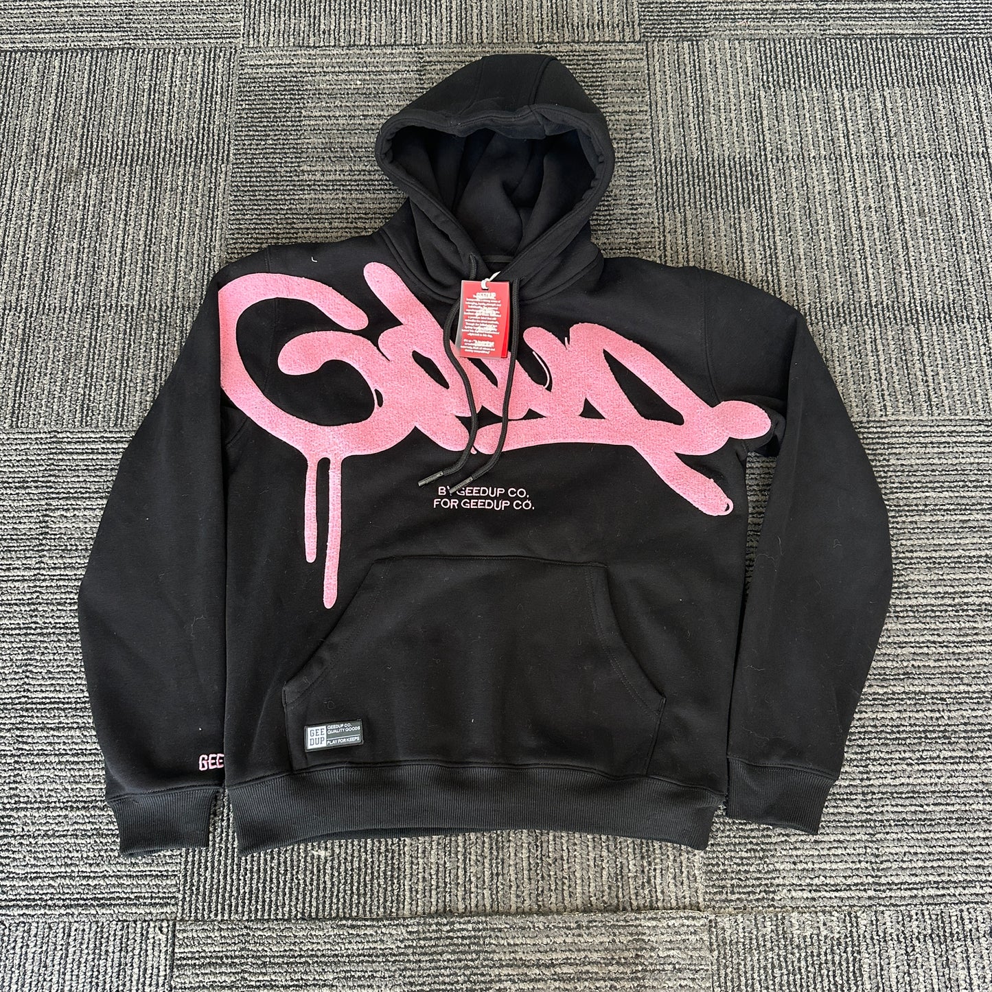 Geedup Handstyle Hoodie 'Black / Pink' (2022)