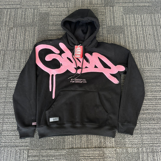 Geedup Handstyle Hoodie 'Black / Pink' (2022)