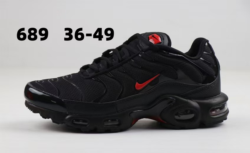 Nike TN Black with Red Black Swoosh