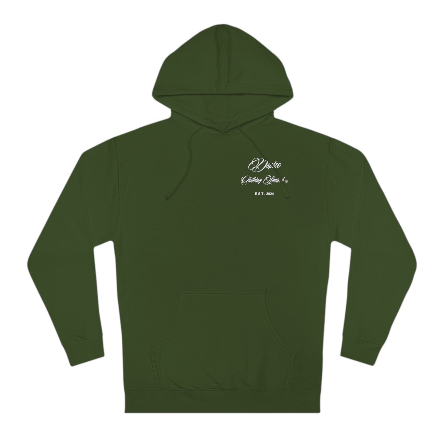 DCL White Script Army Hood