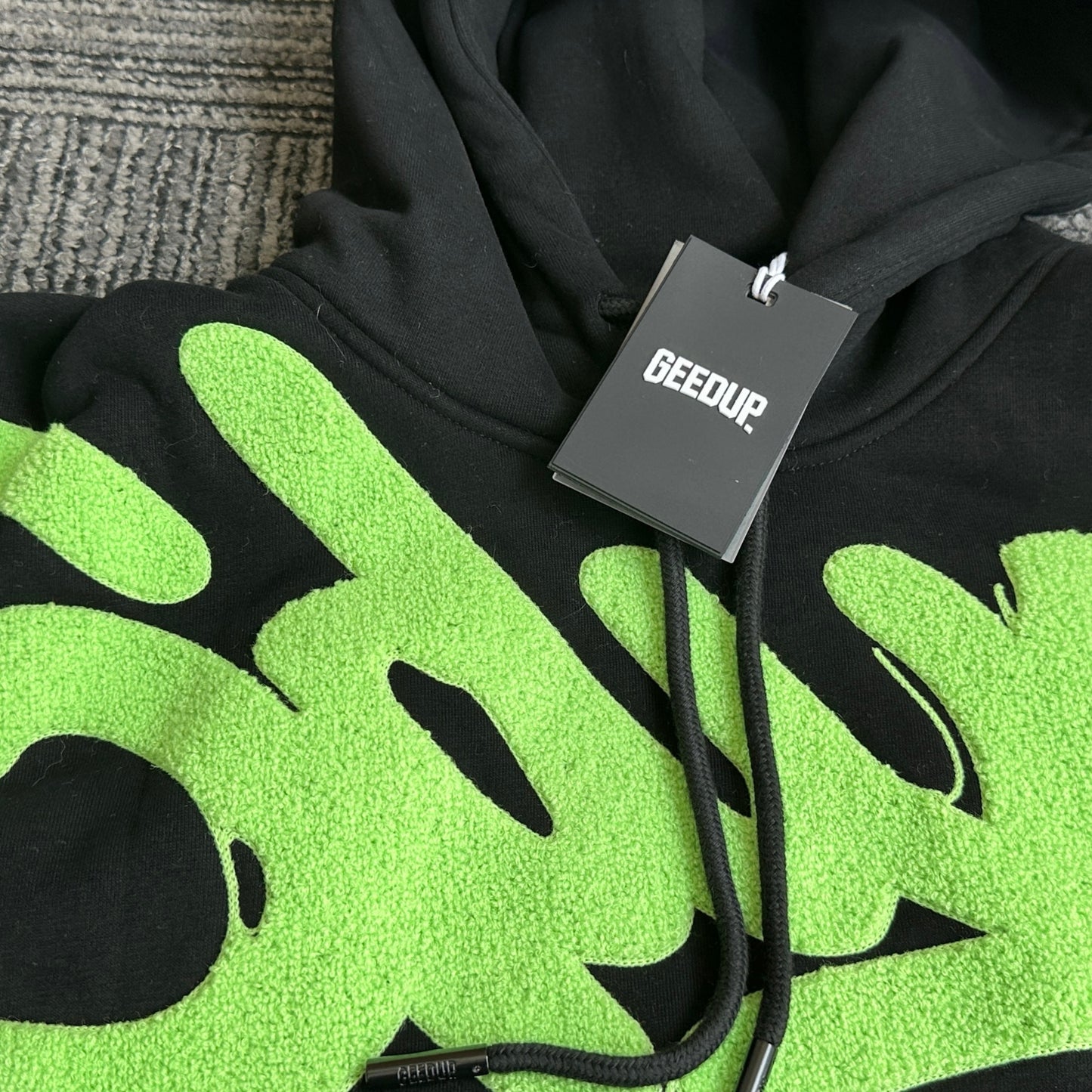 Geedup Handstyle Hoodie  'Black Yellow' (2022)