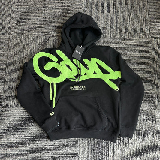Geedup Handstyle Hoodie  'Black Yellow' (2022)