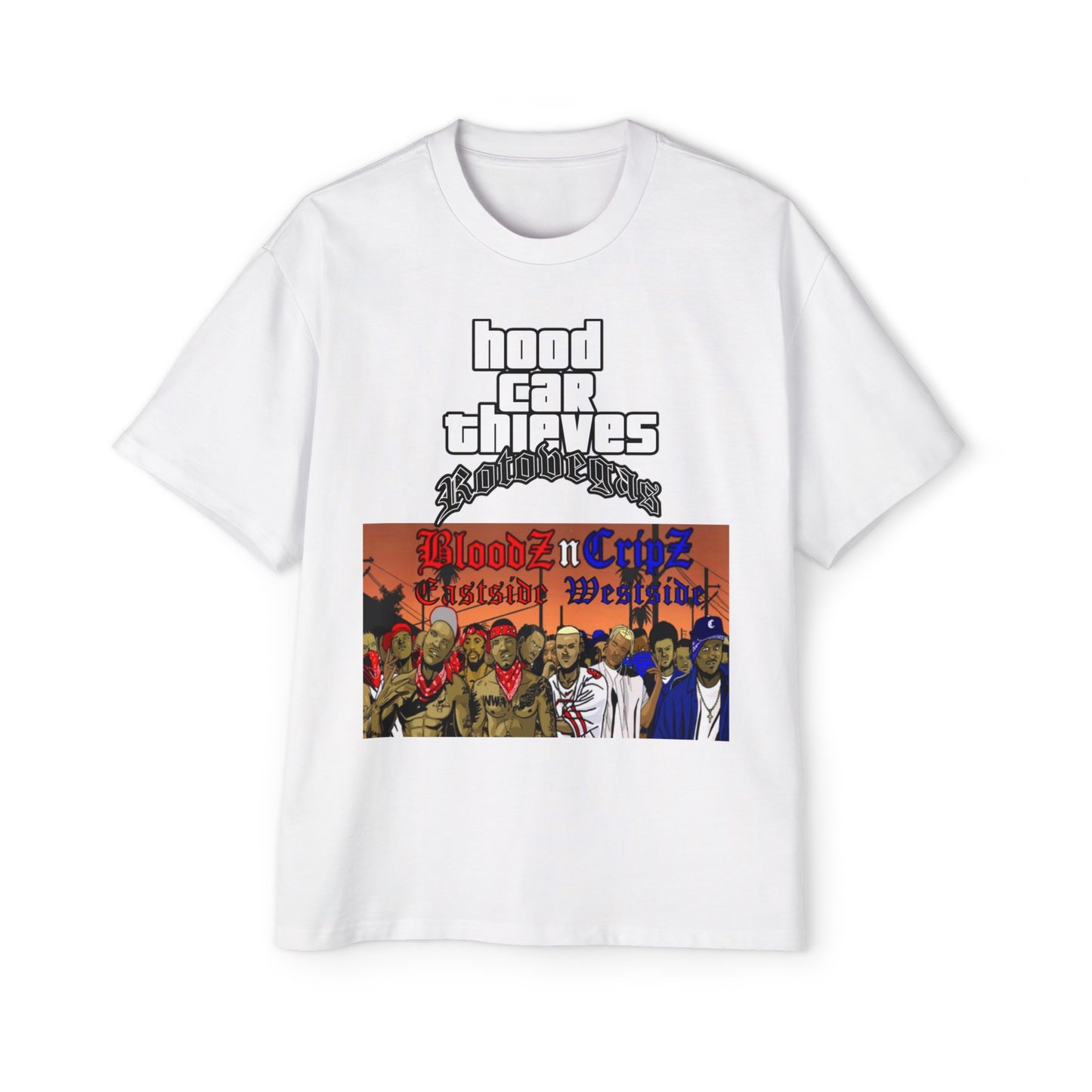 DCL Hood Car Thieves White Tee