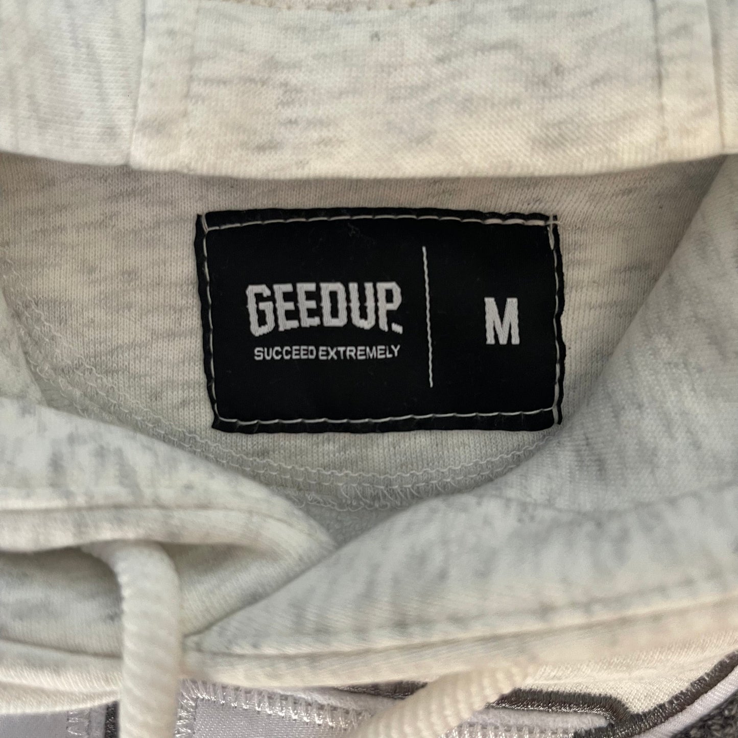 Geedup x Trapstar Team Logo x Irongate T Hoodie 'White Marle/Grey' (2025)