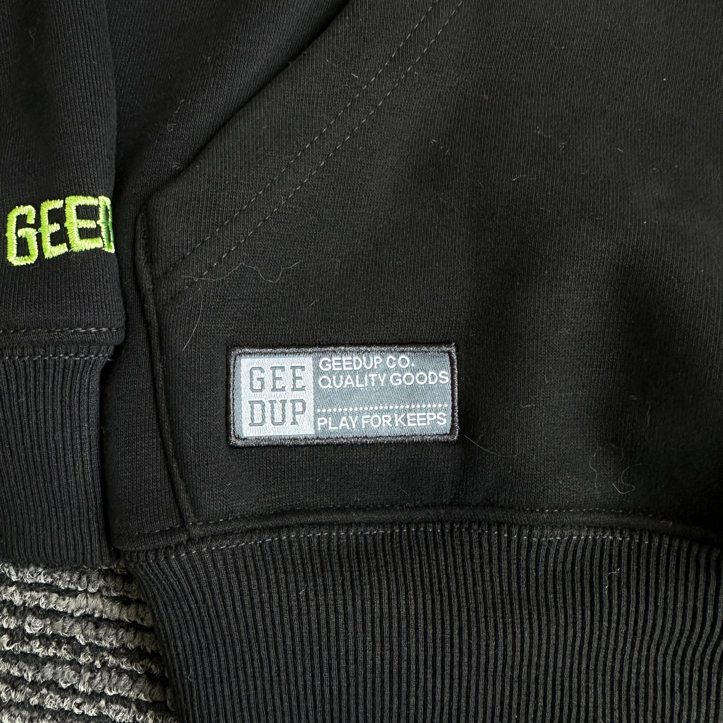 Geedup Handstyle Hoodie  'Black Yellow' (2022)