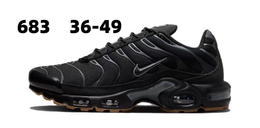 Nike TN Black with Black Grey Swoosh