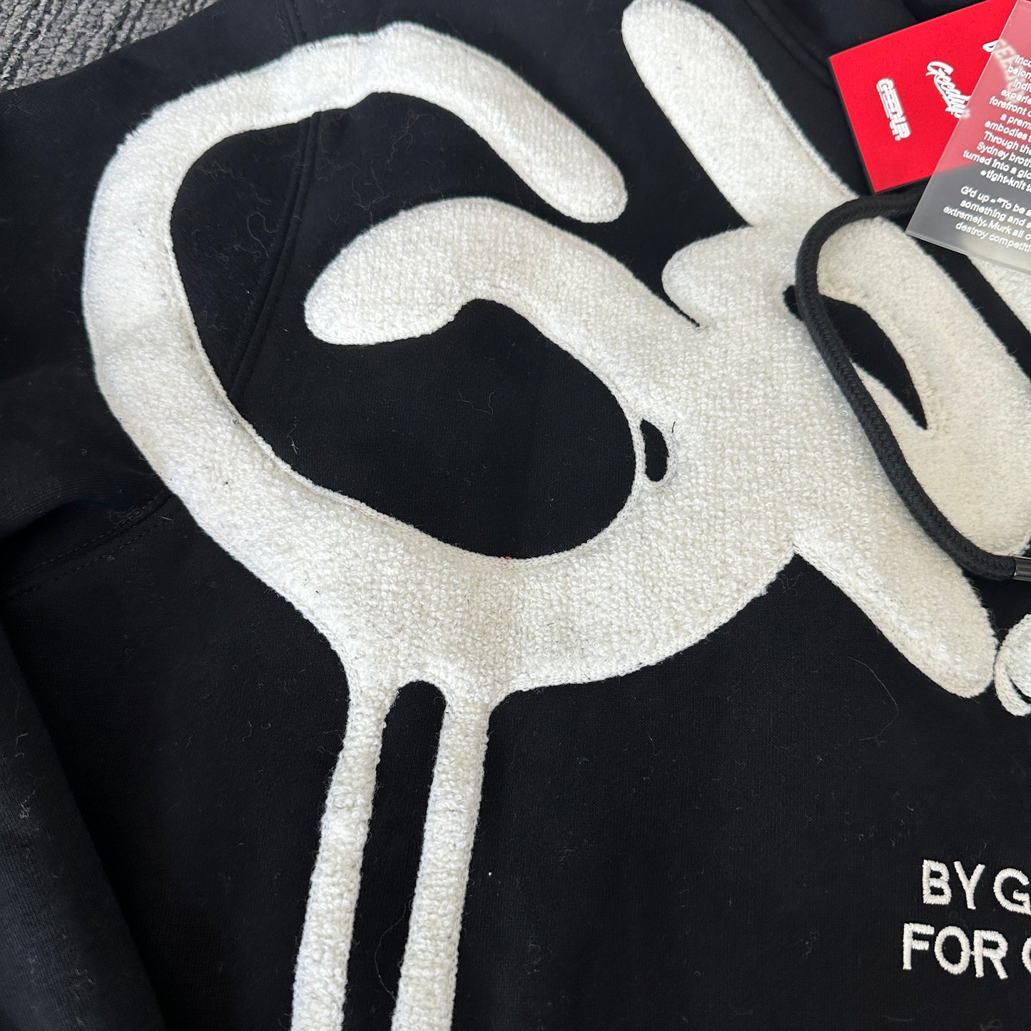 Geedup Handstyle Hoodie 'Black White' (2023)