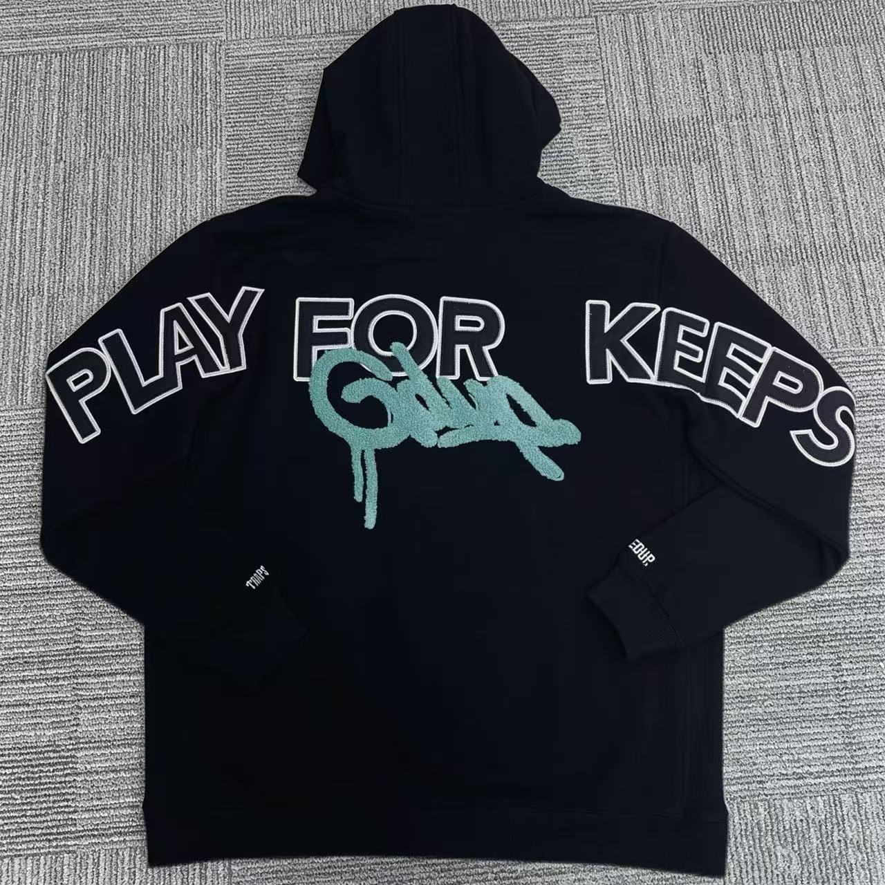 Geedup x Trapstar Handstyle x Irongate Play For Keeps Hoodie 'Black / Teal' (2025)