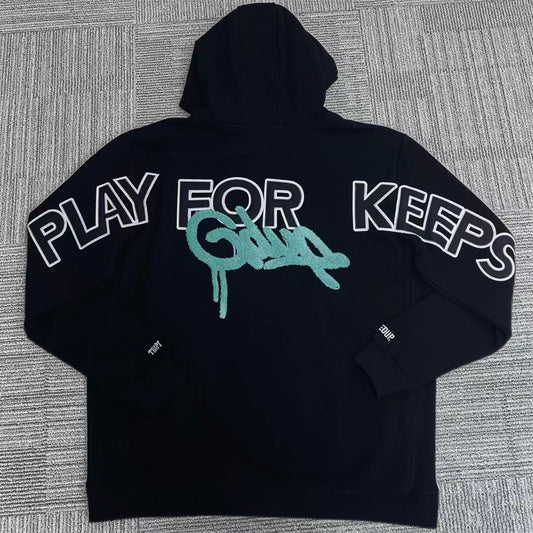 Geedup x Trapstar Handstyle x Irongate Play For Keeps Hoodie 'Black / Teal' (2025)