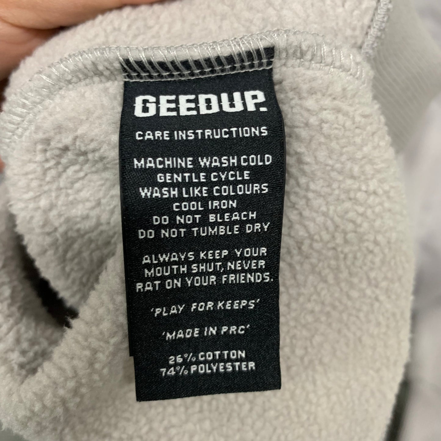 Geedup Handstyle Bally Jacket 'Grey / White' (2025)