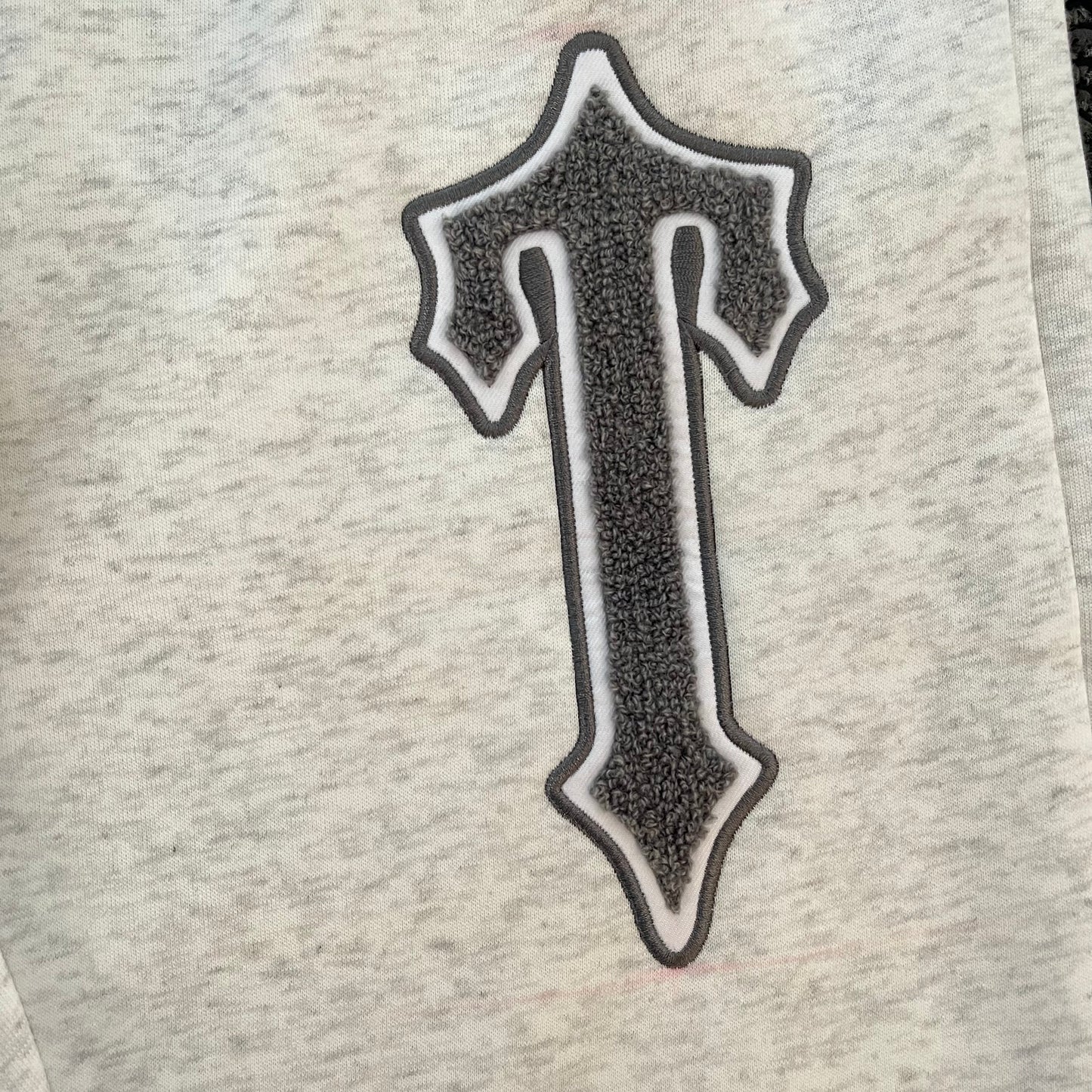 Geedup x Trapstar Team Logo x Irongate T Track Pants 'White Marle / Grey' (2025)