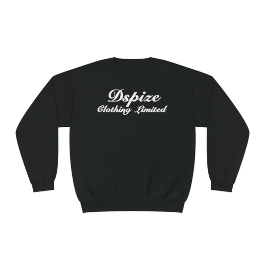 DCL White Script Black Crew Neck