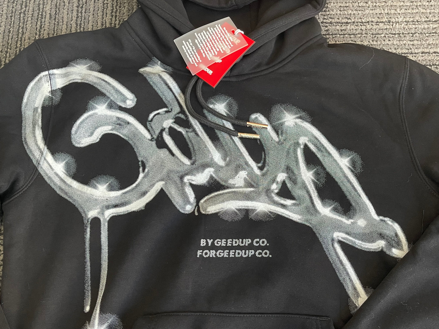 Geedup Handstyle Hoodie 'Black / Chrome' (2024)