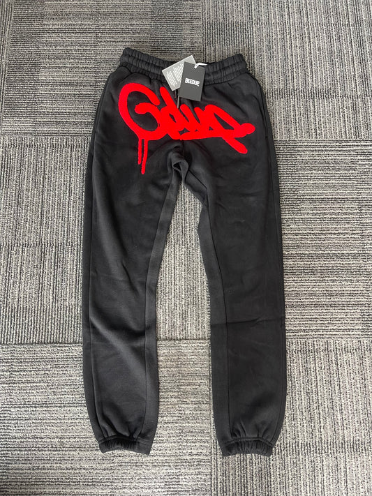 Geedup Handstyle Track Pants 'Black / Red' (2024)