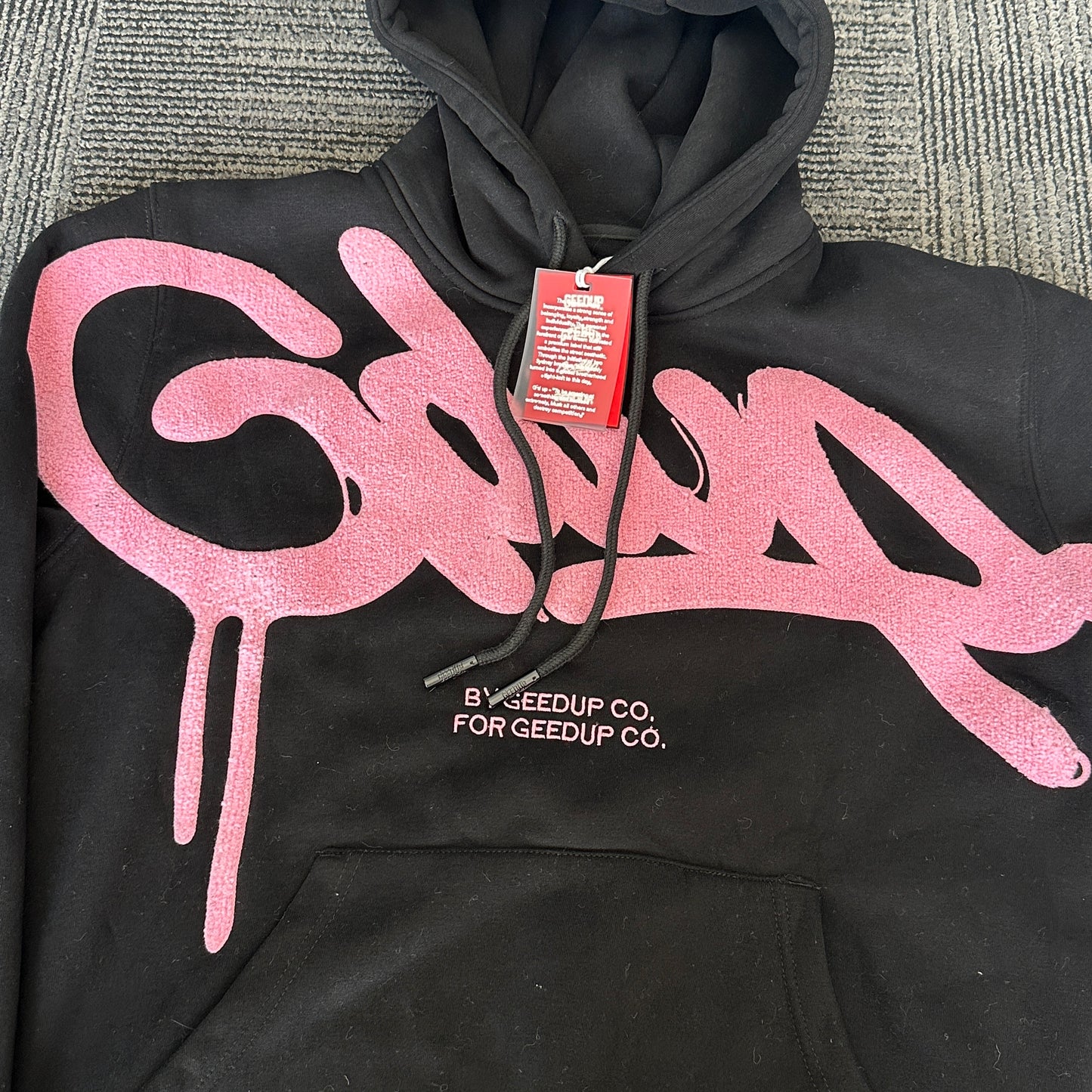 Geedup Handstyle Hoodie 'Black / Pink' (2022)