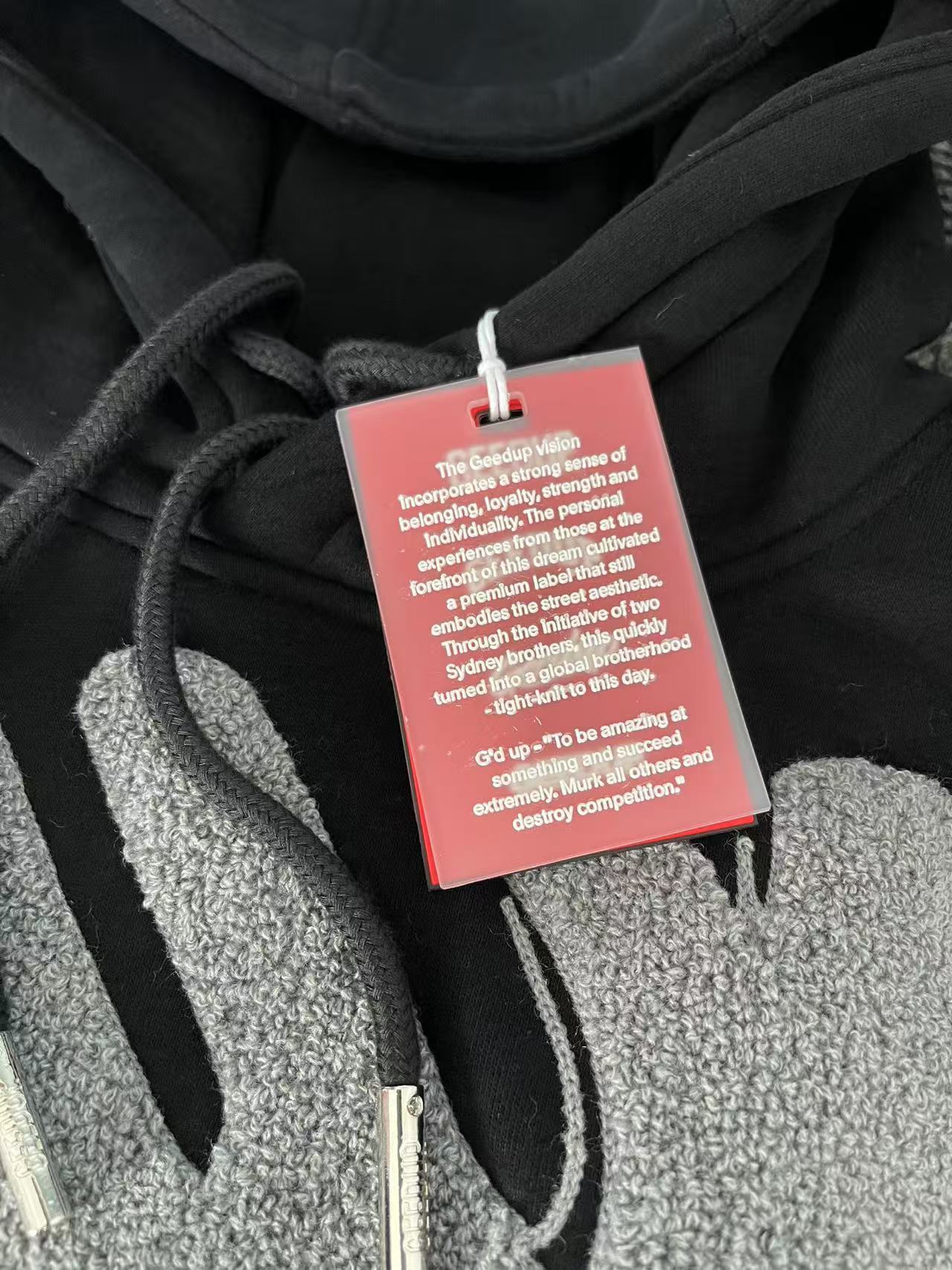 Geedup Handstyle Hoodie 'Black / Grey' (2024)