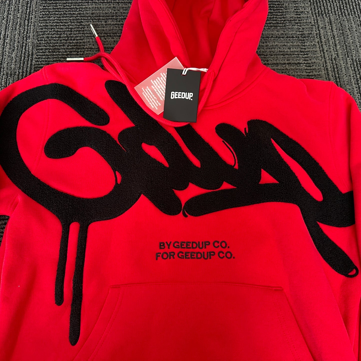 Geedup Handstyle Hoodie 'Red / Black' (2024)