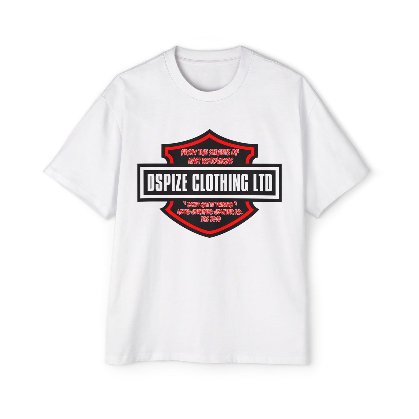 DCL Hood Biker Style White Tee