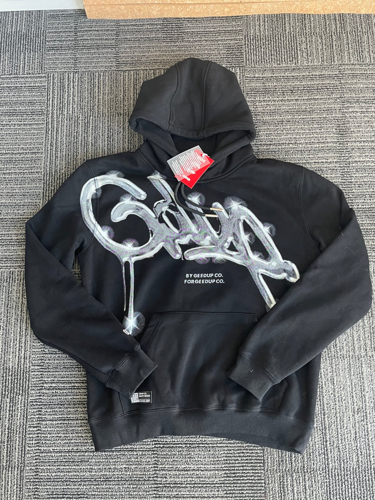 Geedup Handstyle Hoodie 'Black / Chrome' (2024)