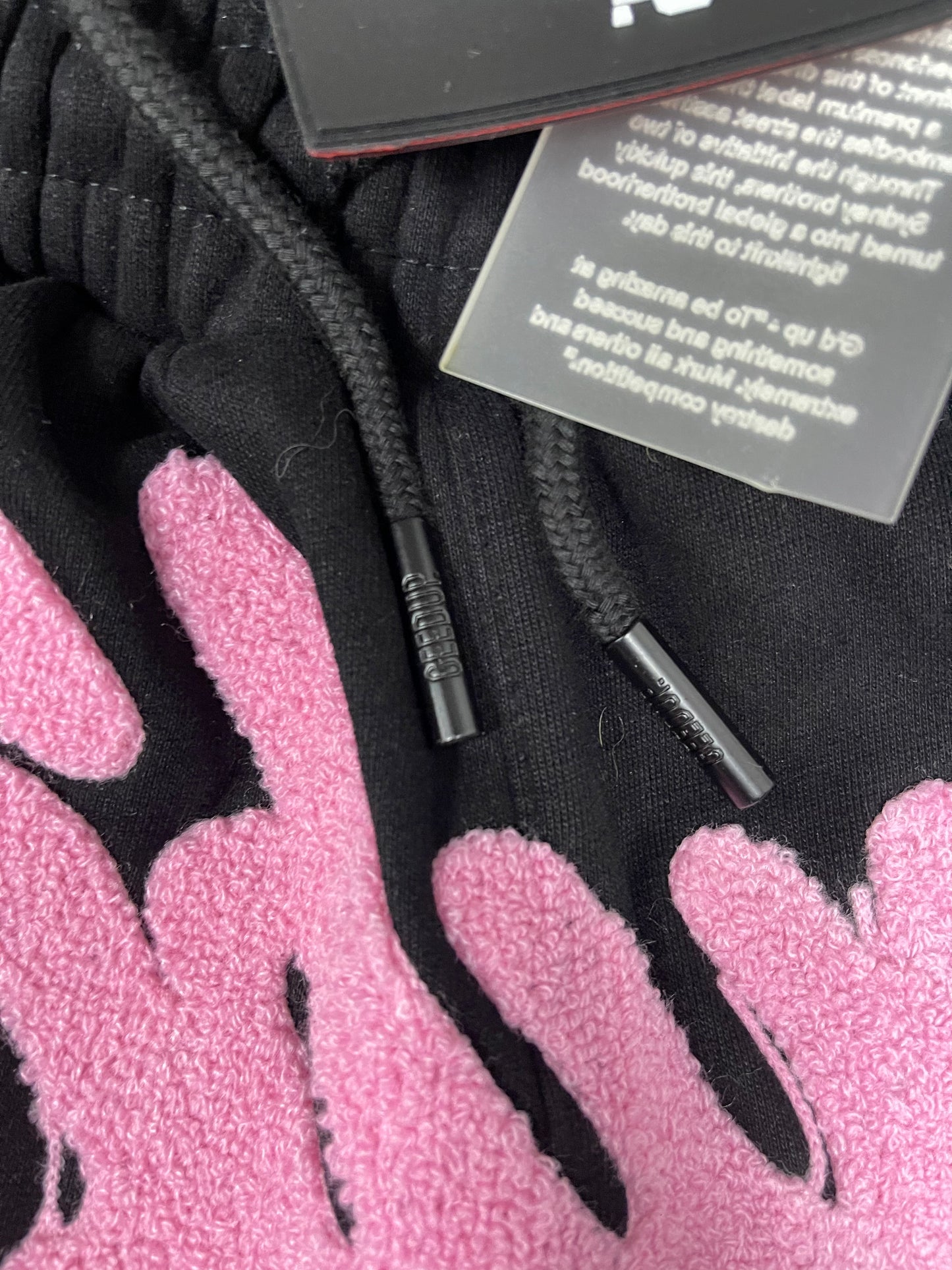 Geedup Handstyle Track Pants 'Black / Pink' (2022)