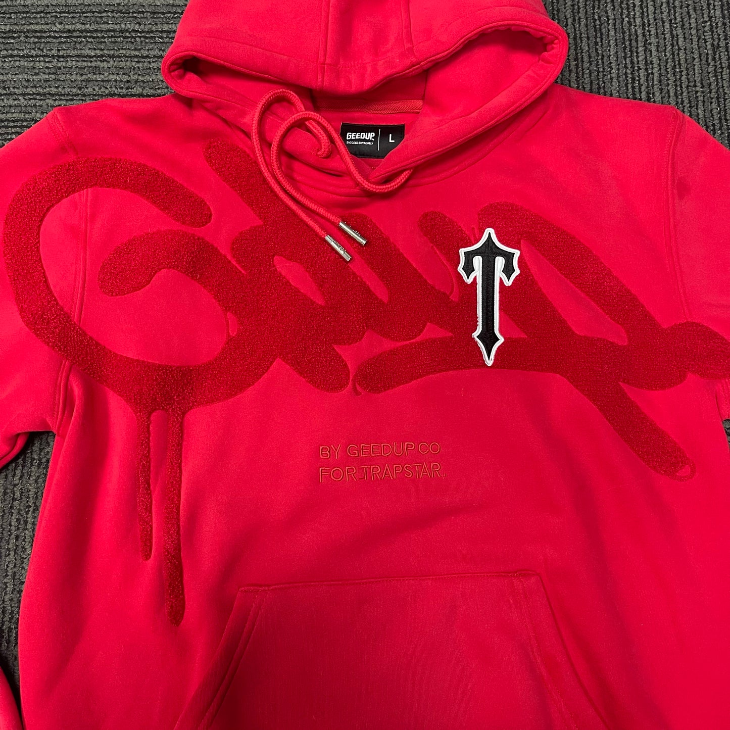 Geedup x Trapstar Handstyle x Irongate T Hoodie 'Red' (2025)