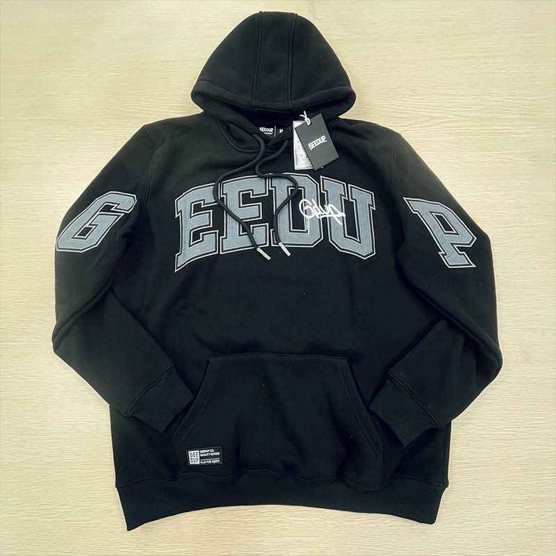 Geedup Team Logo/Handstyle Hoodie 'Black / Grey / White' (2025)