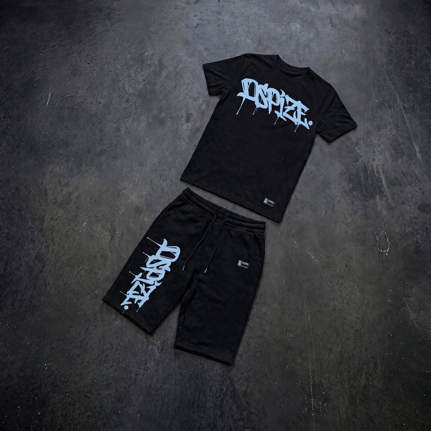 Dspize Handstyle 'Black / Baby Blue' Tee and Short Set