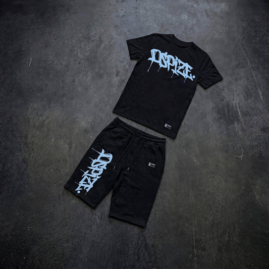 Dspize Handstyle 'Black / Baby Blue' Tee and Short Set