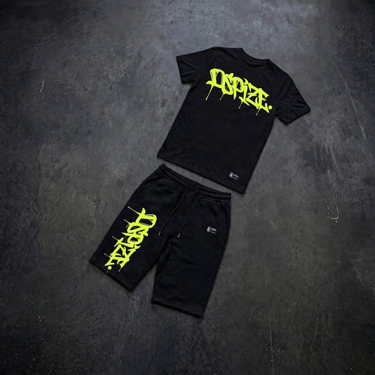 Dspize Handstyle 'Black Yellow' Tee and Short Set