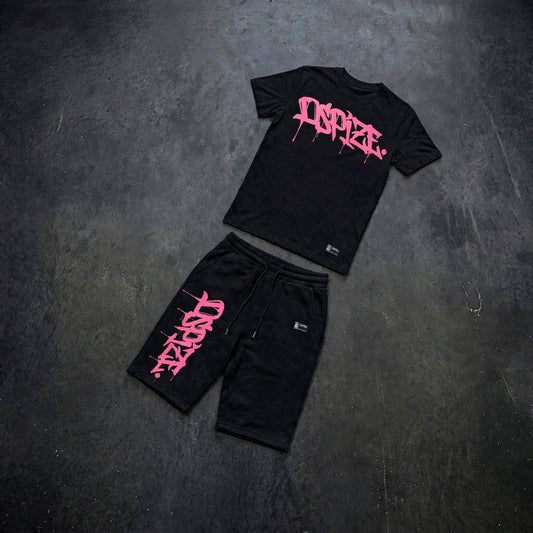 Dspize Handstyle 'Black / Pink' Tee and Short Set