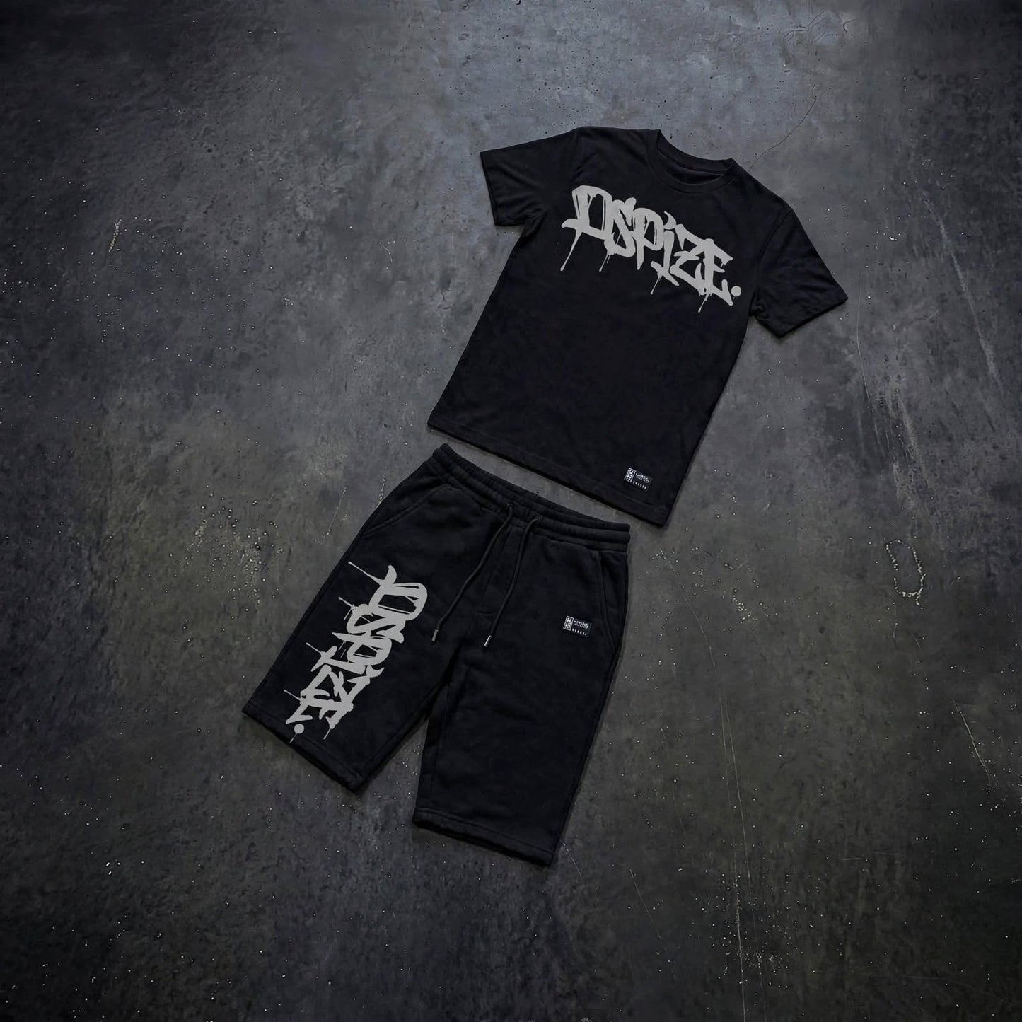 Dspize Handstyle 'Black / Grey' Tee and Short Set