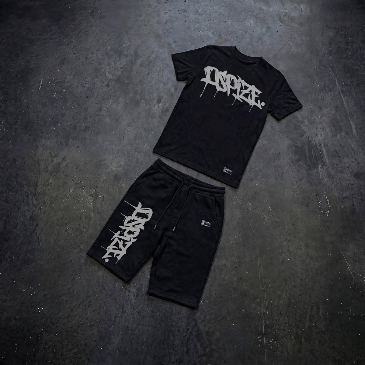 Dspize Handstyle 'Black / Grey' Tee and Short Set (Kidz)