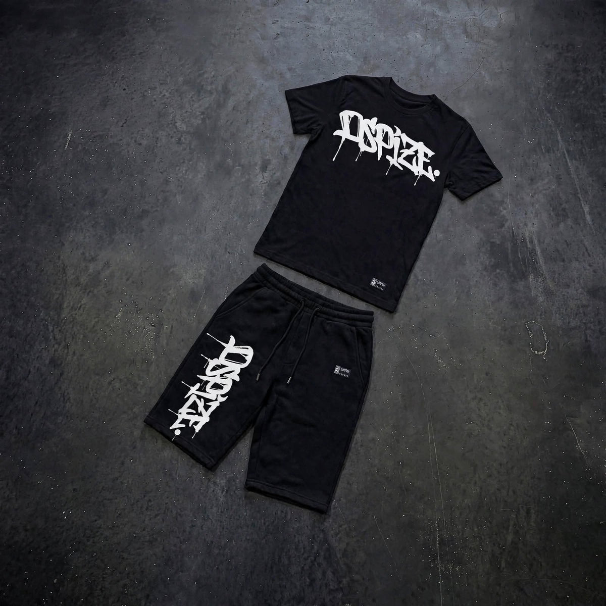 Dspize Handstyle 'Black / White' Tee and Short Set