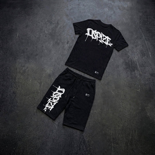 Dspize Handstyle 'Black / White' Tee and Short Set (Kidz)