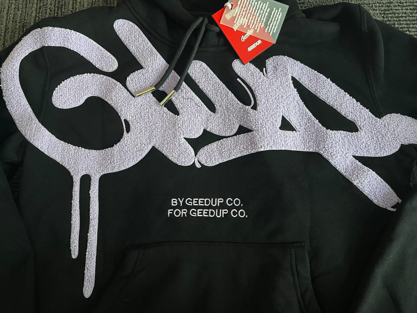 Geedup Handstyle Hoodie 'Black / Lavender' (2024)