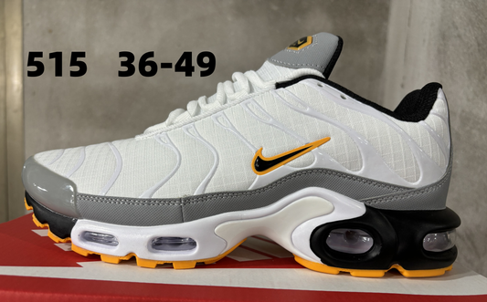 Nike TN White Grey with Black Orange Swoosh