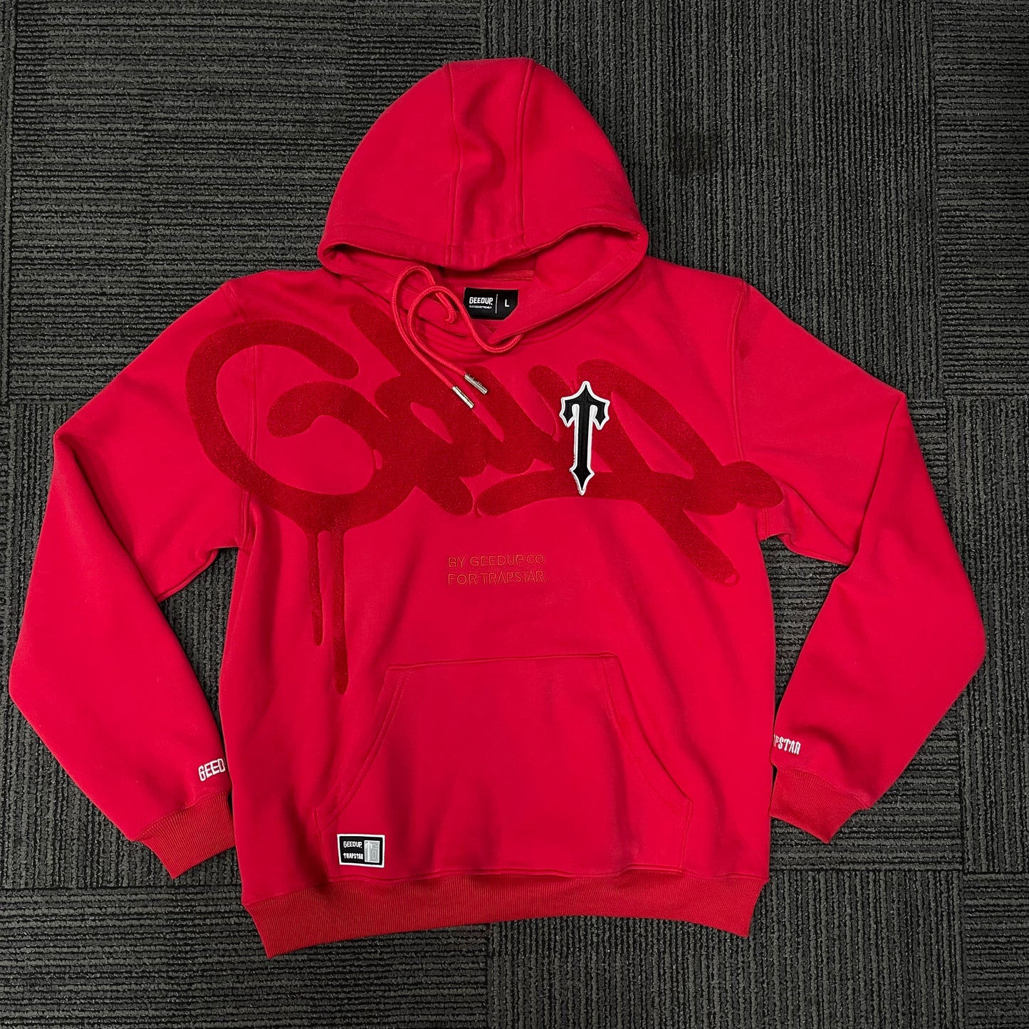 Geedup x Trapstar Handstyle x Irongate T Hoodie 'Red' (2025)