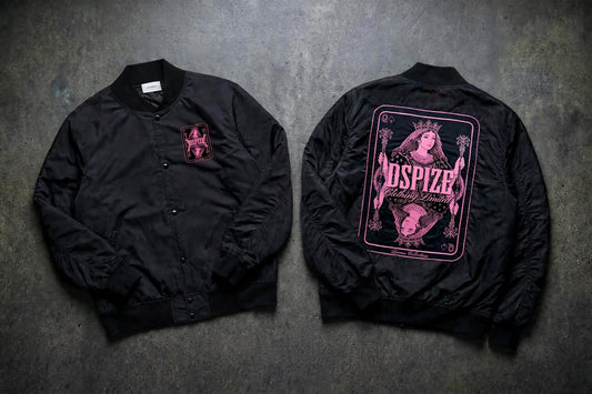 DCL Queens Collection 'Black / Pink' College Bomber Jacket