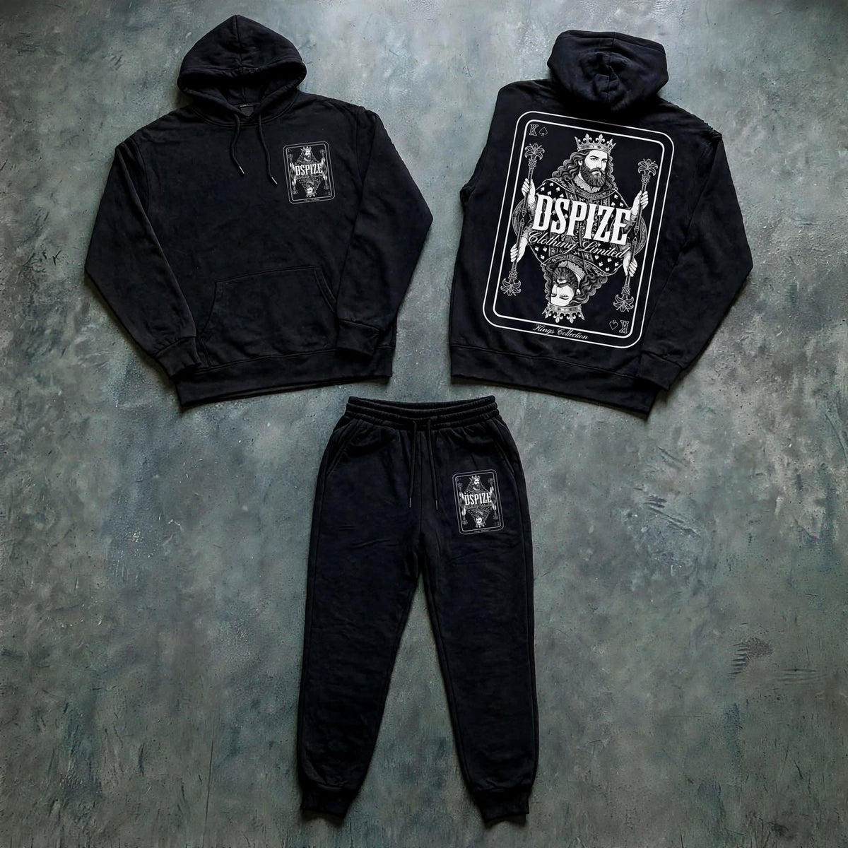 DCL Kings Collection 'Black / White' Hood and Track Set