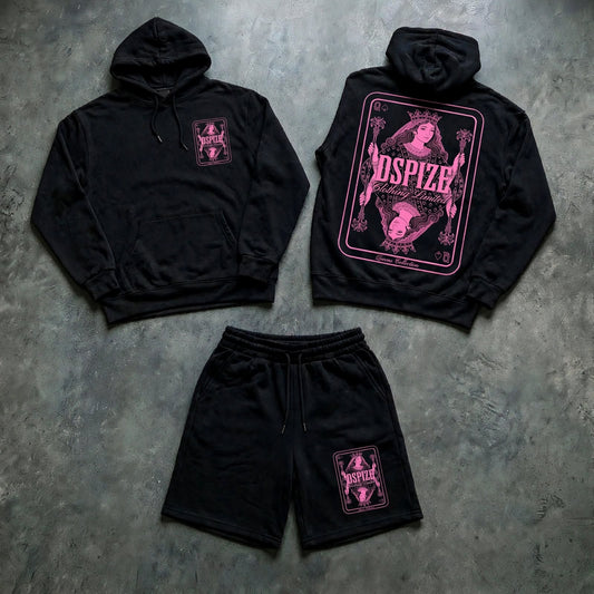 DCL Queens Collection 'Black / Pink' Hood and Short Set