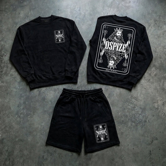 DCL Kings Collection 'Black / White' Crew and Short Set
