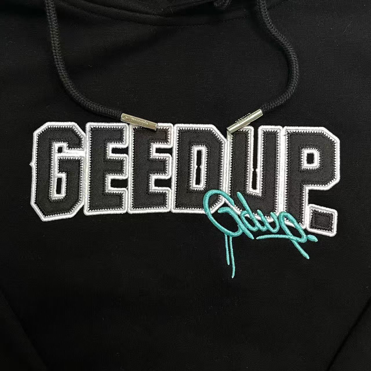 Geedup x Trapstar Handstyle x Irongate Play For Keeps Hoodie 'Black / Teal' (2025)