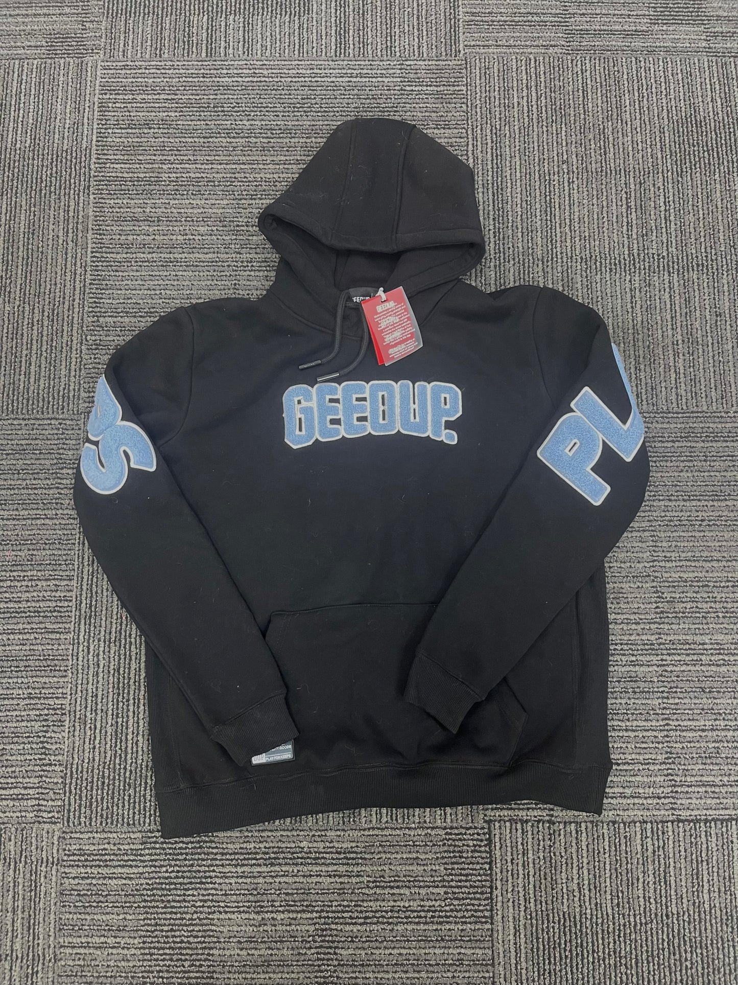 Geedup Play For Keeps Hoodie 'Black / Baby Blue' (2023)