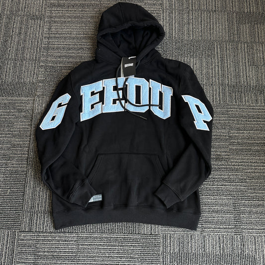 Geedup Team Logo Hoodie 'Black / Baby Blue 2.0' (2022)